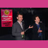 Hosts Steve Punt and Hugh Dennis discuss on-stage drinking